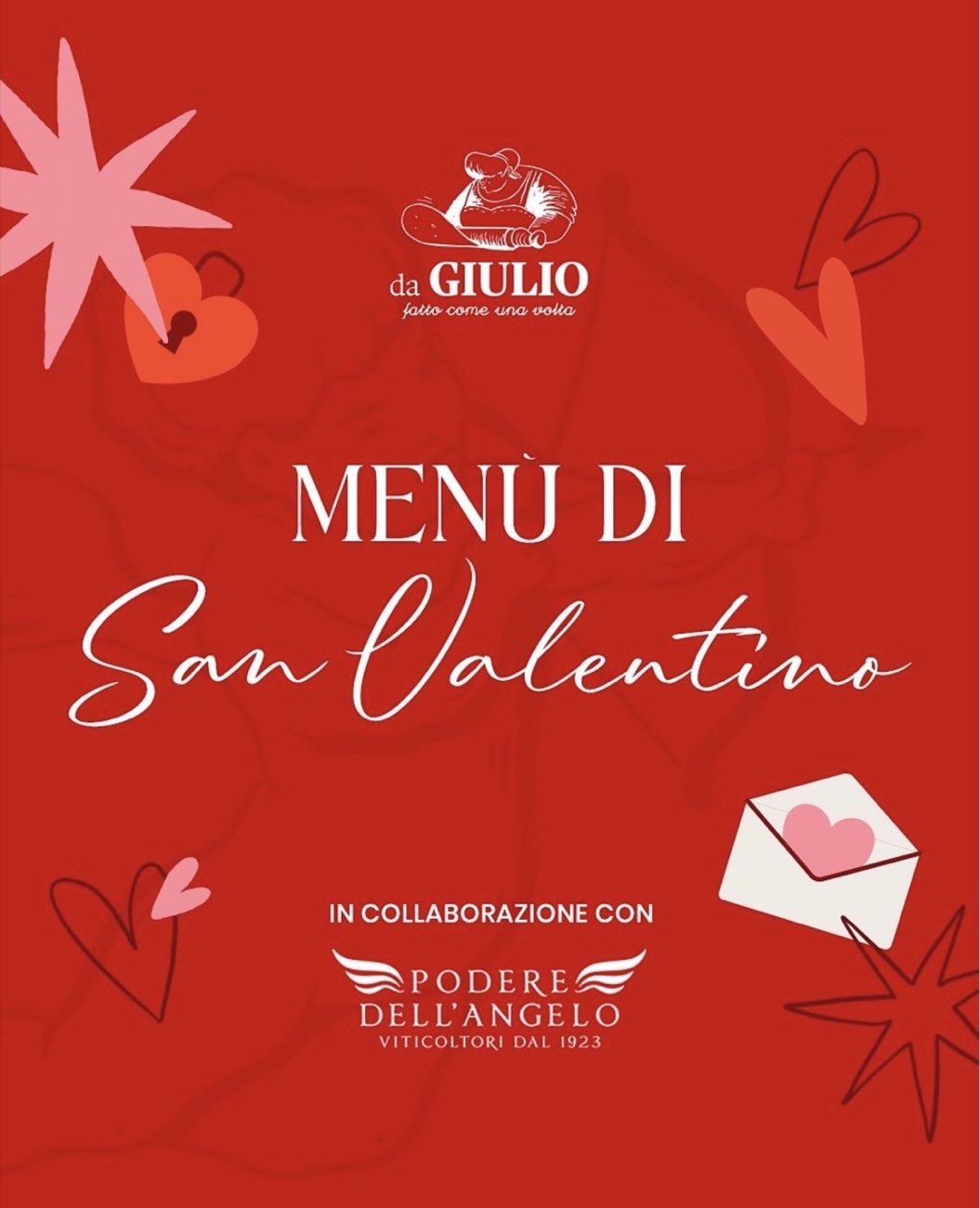 Grafica social per il menù di San Valentino